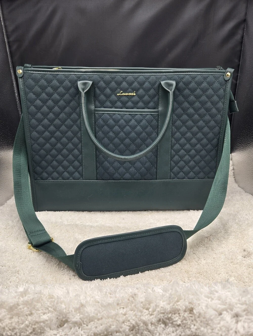 Lovevook Women's Green Laptop Bag With Shoulder Strap